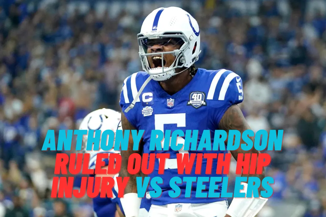 Indianapolis, -- Colts quarterback Anthony Richardson has been knocked out against the Pittsburgh Steelers due to a hip injury.